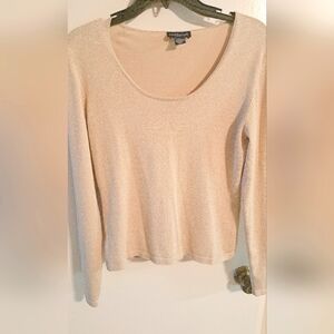 Ann Taylor Sparkling Gold Long Sleeve Top. BUNDLE AND SAVE!